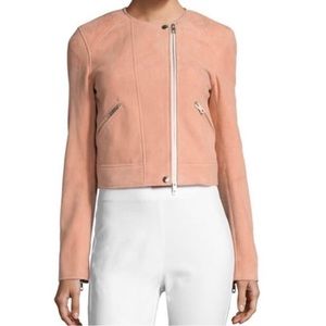 Rag & Bone Suede Hollander Moto Jacket in Sunset